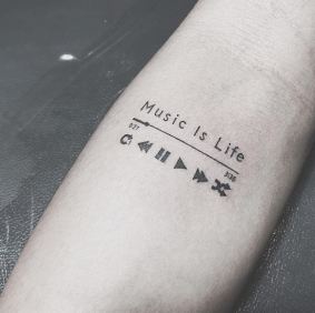 Music tattoo on arm 3